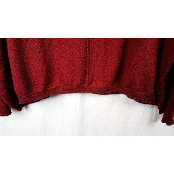 Luxury Santosh Oversized Cashmere Sweater Off the Shoulder Red Size M Slouchy - Picture 9 of 12